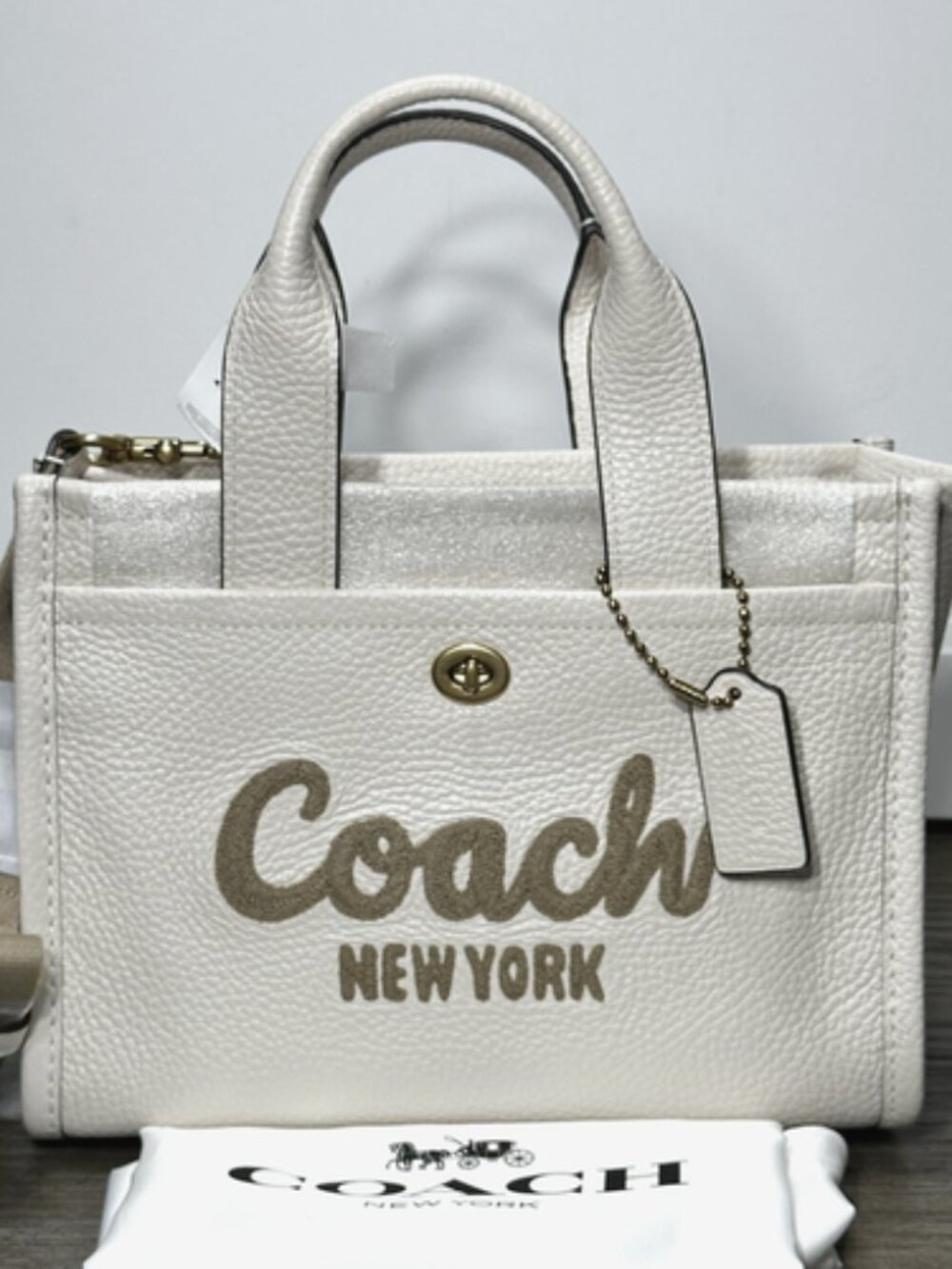 Coach Cargo Tote Bag 26 in Chalk Leather CAM66 NWT